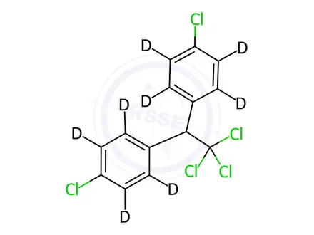 Chemical structure of 4,4′-DDT-d8