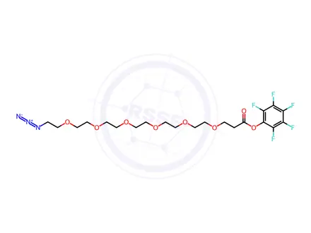Chemical structure of Perfluorophenyl 1-azido-3,6,9,12,15,18-hexaoxahenicosan-21-oate