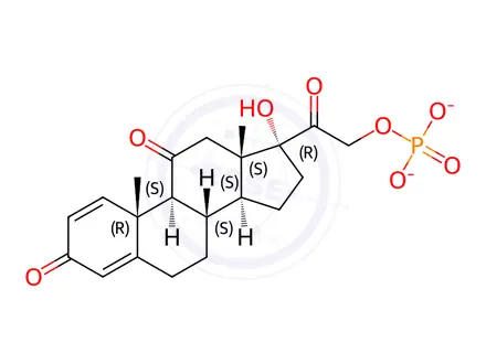 Chemical structure of Prednisone sodium phosphate