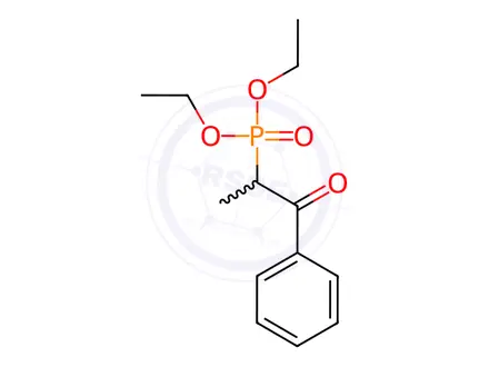 Chemical structure of Phosphonic acid, P-(1-methyl-2-oxo-2-phenylethyl)-, diethyl ester