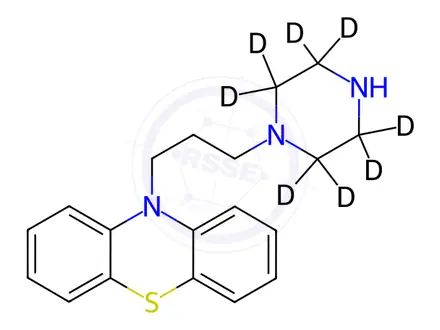 Chemical structure of N-Desmethyl Perazine-d8