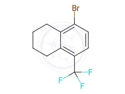 Chemical structure of Naphthalene, 1-bromo-5,6,7,8-tetrahydro-4-(trifluoromethyl)-