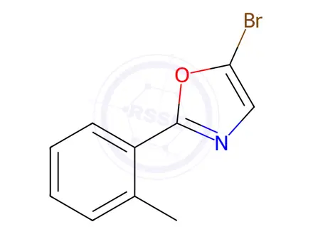 Chemical structure of Oxazole, 5-bromo-2-(2-methylphenyl)-