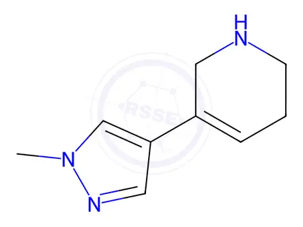 Chemical structure of 5-(1-methyl-1h-pyrazol-4-yl)-1,2,3,6-tetrahydropyridine dihydrochloride