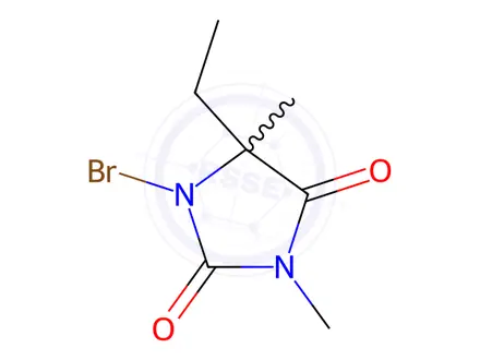 Chemical structure of 1-Bromo-5-ethyl-3,5-dimethylimidazolidine-2,4-dione