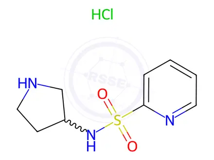 Chemical structure of Pyridine-2-sulfonic acid pyrrolidin-3-ylaMide hydrochloride