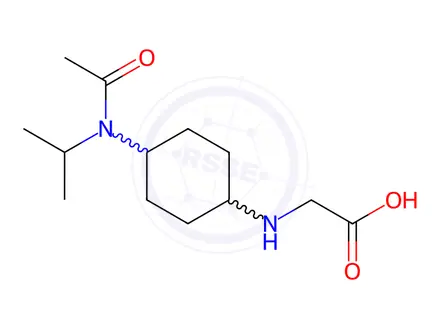 Chemical structure of 2-((4-(N-Isopropylacetamido)cyclohexyl)amino)acetic acid