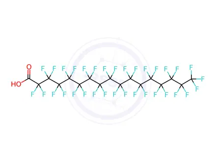 Chemical structure of Perfluorooctane Sulphonate Impurity 63 (Perfluoroheptadecanoic Acid)
