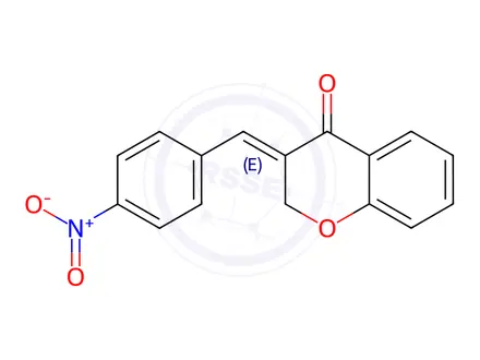 Chemical structure of 3-[(E)-(4-Nitrophenyl)methylidene]-2,3-dihydro-4H-chromen-4-one