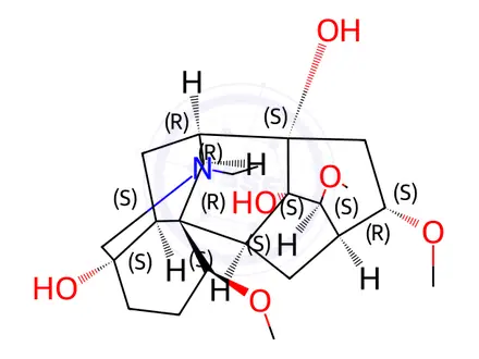 Chemical structure of Aconitine Impurity 1 (lappaconine)