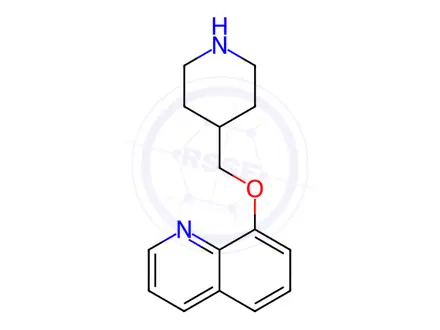 Chemical structure of 8-(4-Piperidinylmethoxy)quinoline Dihydrochloride