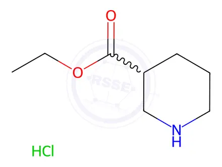 Chemical structure of Ethyl 3-piperidinecarboxylate hydrochloride