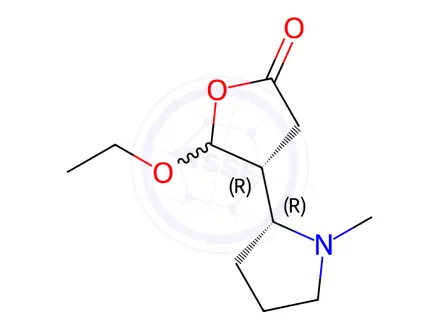 Chemical structure of (4R)-5-Ethoxy-4-((R)-1-methylpyrrolidin-2-yl)dihydrofuran-2(3H)-one