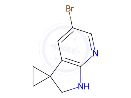 Chemical structure of Spiro[cyclopropane-1,3'-[3H]pyrrolo[2,3-b]pyridine], 5'-bromo-1',2'-dihydro-
