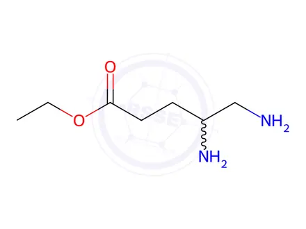 Chemical structure of Pentanoic acid, 4,5-diamino-, ethyl ester