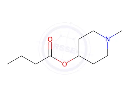 Chemical structure of Butanoic acid, 1-methyl-4-piperidinyl ester (9CI)