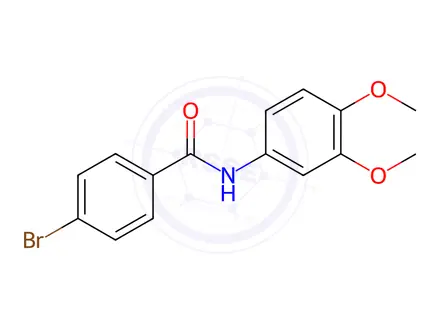 Chemical structure of 4-Bromo-N-(3,4-dimethoxyphenyl)benzamide