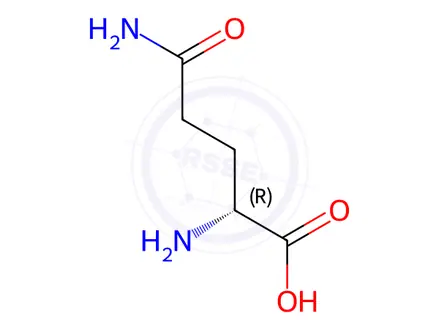 Chemical structure of Asparagine Impurity 14 (D-Glutamine)