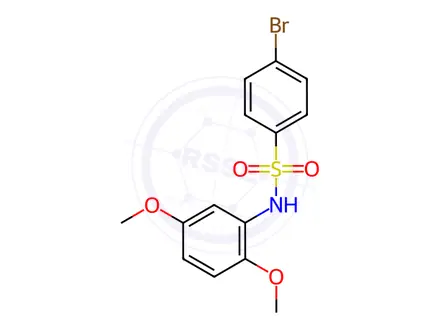 Chemical structure of 4-bromo-N-(2,5-dimethoxyphenyl)benzenesulfonamide