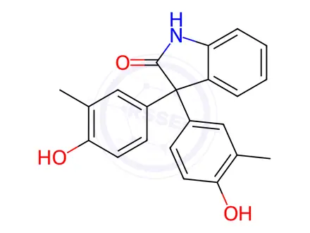Chemical structure of Carbonic acid, polymer with 1,3-dihydro-3,3-bis(4-hydroxy-3-methylphenyl)-2H-indol-2-one and 4,4'-(1-methylethylidene)bis[phenol]