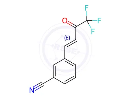 Chemical structure of (E)-3-(4,4,4-Trifluoro-3-oxobut-1-en-1-yl)benzonitrile