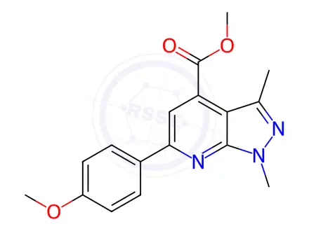 Chemical structure of methyl 6-(4-methoxyphenyl)-1,3-dimethyl-1H-pyrazolo[3,4-b]pyridine-4-carboxylate