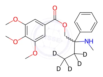 Chemical structure of N-Demethyl Trimebutine-d5 Hydrochloride