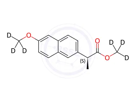Chemical structure of (S)-Naproxen-d6 Methyl Ester