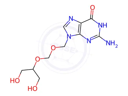 Chemical structure of Ganciclovir Impurity D