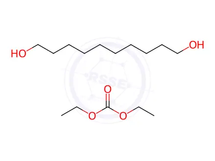 Chemical structure of Carbonic acid, diethyl ester, polymer with 1,10-decanediol