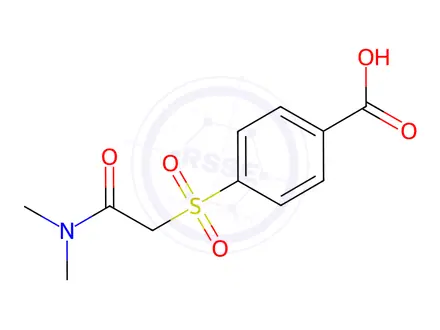 Chemical structure of 4-[(dimethylcarbamoyl)methanesulfonyl]benzoic acid