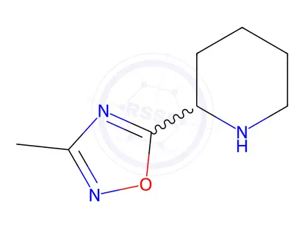 Chemical structure of 2-(3-methyl-1,2,4-oxadiazol-5-yl)piperidine