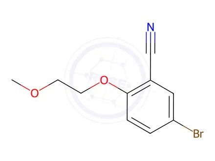 Chemical structure of Benzonitrile, 5-bromo-2-(2-methoxyethoxy)-