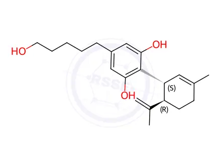 Chemical structure of 5’’-Hydroxycannabidiol
