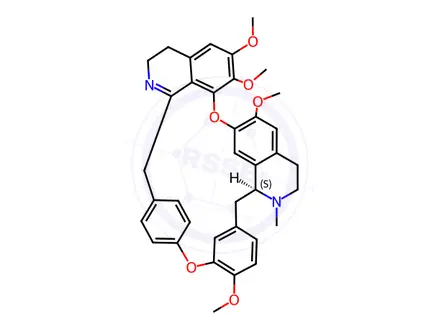 Chemical structure of (S)-3,4,4a,5,18,19-hexahydro-9,21,22,26-tetramethoxy-4-methyl-2H-1,24:12,15-dietheno-6,10-metheno-16H-pyrido[2',3':17,18][1,10]dioxacycloicosino[2,3,4-ij]isoquinoline