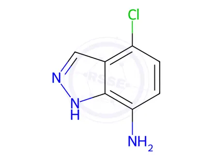 Chemical structure of 7-Amino-4-chloro-1H-indazole