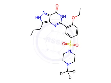 Chemical structure of Pyrazole N-Demethyl Sildenafil-d3