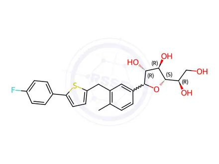 Chemical structure of Canagliflozin Furanose Form (Mixture of Anomers)