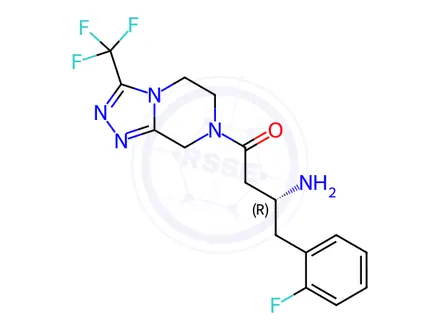 Chemical structure of Sitagliptin Phosphate Impurity 180