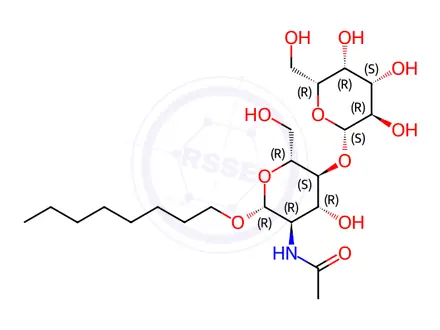 Chemical structure of Octyl 2-(Acetylamino)-2-deoxy-4-O-β-D-galactopyranosyl-β-D-glucopyranoside