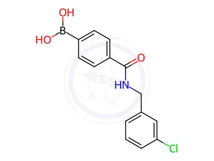 Chemical structure of (4-((3-Chlorobenzyl)carbamoyl)phenyl)boronic acid
