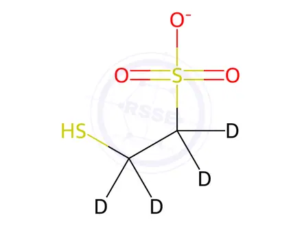 Chemical structure of Mesna-d4 (may contain up to 10% disulfide)