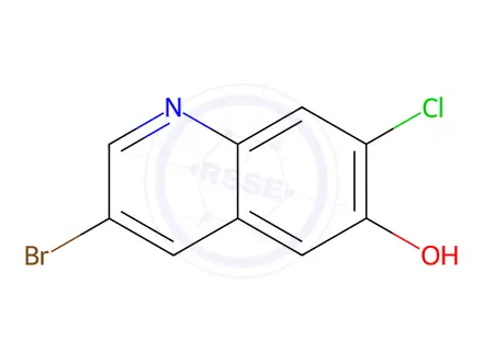 Chemical structure of 3-Bromo-7-chloroquinolin-6-ol