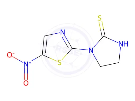 Chemical structure of 1-(5-nitrothiazol-2-yl)imidazolidine-2-thione