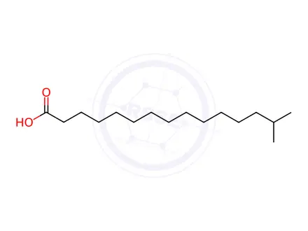 Chemical structure of 14-Methylpentadecanoic Acid