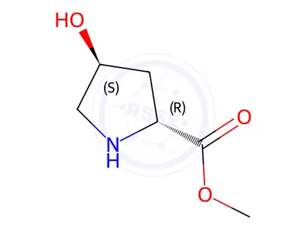 Chemical structure of Methyl (2R,4S)-4-hydroxypyrrolidine-2-carboxylate