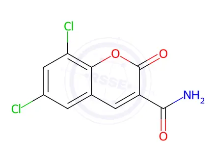 Chemical structure of 6,8-Dichloro-2-oxo-2H-chromene-3-carboxamide