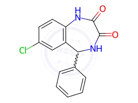 Chemical structure of Oxazepam Impurity 1 (Oxazepam EP Impurity A)