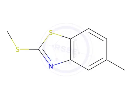 Chemical structure of Benzothiazole, 5-methyl-2-(methylthio)-(7CI,8CI,9CI)