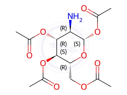 Chemical structure of 1,3,4,6,-Tetra-O-Acetyl-β-D-Glucosamine